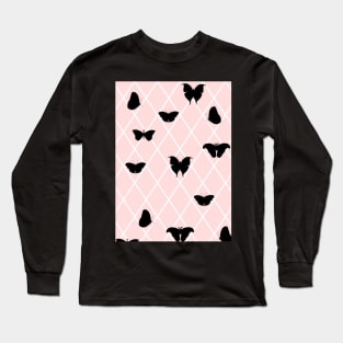 Butterflies Lattice Long Sleeve T-Shirt